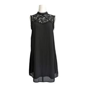 Black Lace and Chiffon Moody Mod Dress